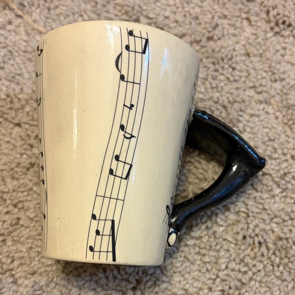 Other - Musical Note Ceramic Mug with Black Handle